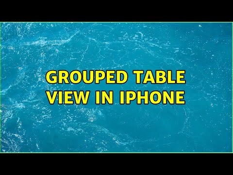 Grouped Table view in Iphone