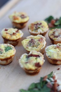 Bacon & Spinach Mini Quiche Recipe
