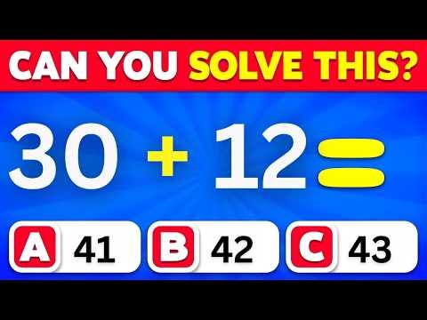 Easy Addition MCQs | Maths Quiz for Students