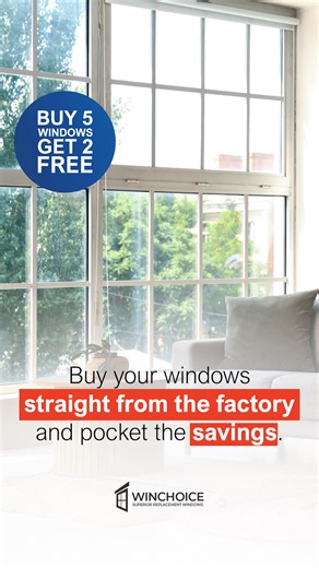 Looking for new windows? Don't miss our special offer: Buy 5+ windows and get 2 for free. Get the highest-quality windows at the best value with $0 down from your #1 choice in custom windows. | WinChoice | Facebook