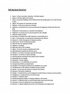 5000 Gre Word List Pdf