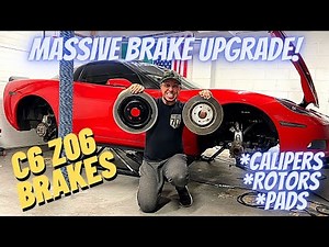 C6 Z06 BRAKE UPGRADE ON MY BASE CORVETTE! THEY ARE MASSIVE!