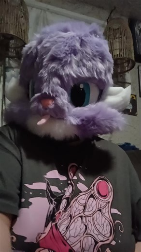 💜💕hey guys! sorry I've been away I've been busy with life. but look who's in progress! she's still at a rough spot but she's looking cute! #furryfandom #fursuit