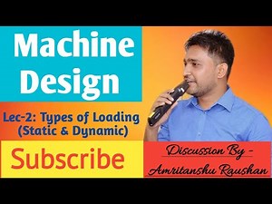 Machine Design : Lec - 2 Types of Loading : Static & Dynamic Loading। By AM Sir