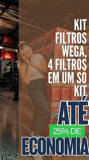 4 FILTROS EM 1 KIT - FILTRO DE AR, AR CONDICIONADO, COMBUSTÍVEL E FILTRO DE ÓLEO - WEGA KITS