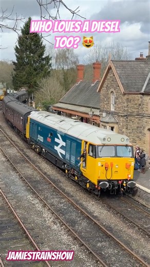Glorious Class 50033 arriving at Highley on the Severn Valley Railway