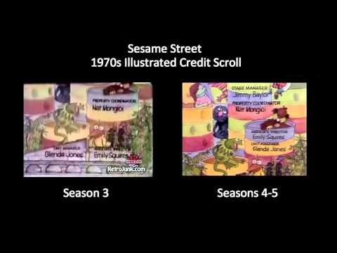 Sesame Street - 1970s Illustrated Credit Crawl Comparison