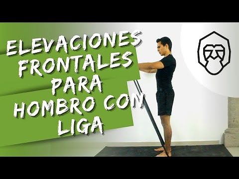Elevaciones frontales para hombro con liga
