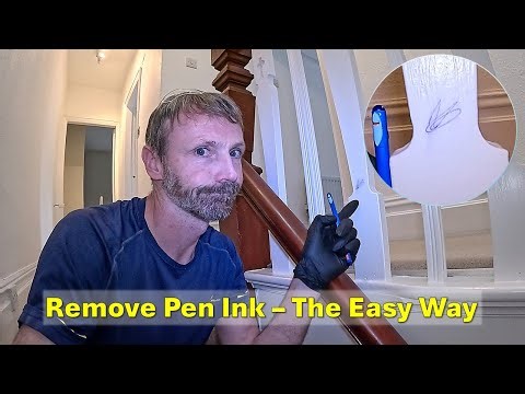 How to remove pen ink stains from wood