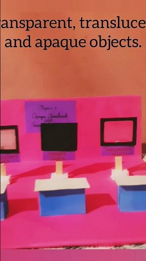 School project transparent, translucent and opaque object s.