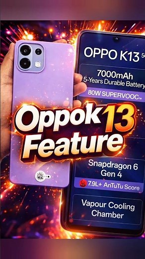 OPPO K13 5G Features 😱 7000mAh Battery + 80W Charging | Full Specs Review