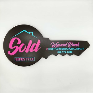 Sold Sign, Personalized Realtor Marketing Key Sign, Realtor Social Media Photo Prop, Customized Sold Sign, Realtor Gift, Realtor Key Sign - Etsy