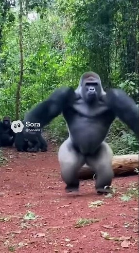 [AI Video] Gorilla Dance-Off Begins! One Silverback Shocks the Troop with Wild Moves