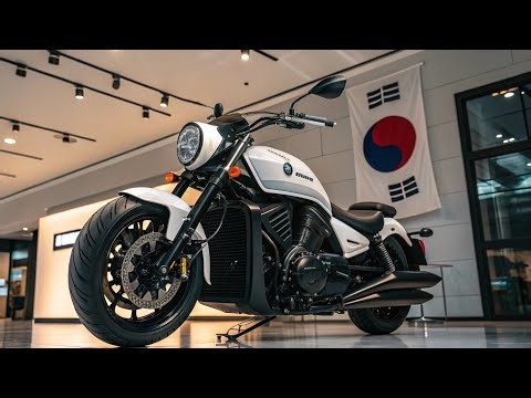 2026 쌍용 KGM 크루저 공개! 🚀 글로시 화이트 & 볼드 블랙 포인트 | 한국 오토바이의 미래
