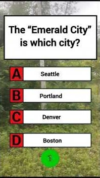 The “Emerald City” Is Which City? 🇺🇸 | USA Geography Quiz #EmeraldCity #UnitedStatesFacts #USATrivia