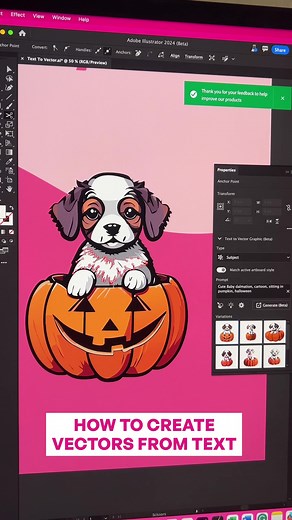 How to create vectors from text - WAIT WHAT?! By far one of the craziest features to come out recently for @Adobe illustrator! We've had Adobe Photoshops Generative Fill text to image and now we have Adobe Illustrators Text to VECTOR?! Perfect for; ✅ Inspiration in projects ✅ Creating icons for digital and print assets ✅ Creating detailed vectors for back rounds and projects with quick turnaround times Honestly, it can't get better than this! #CommunityxAdobe, #Ad, #Adobe #illustratortutorial #a