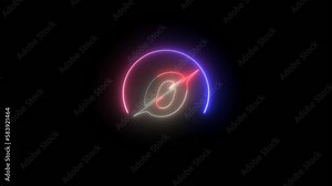 alphabet word O animation . glowing letter logo icon animated.