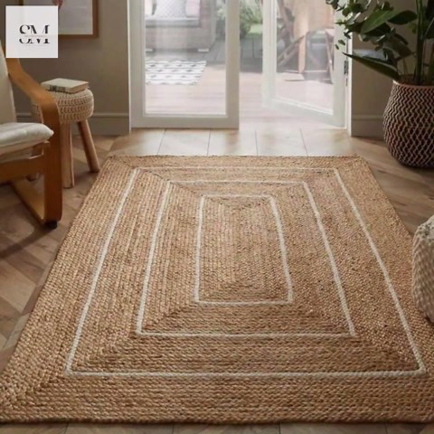 Natural Jute Rugs, Braided Rectangular Carpet, Area Rug, Custom Size Rug - Etsy