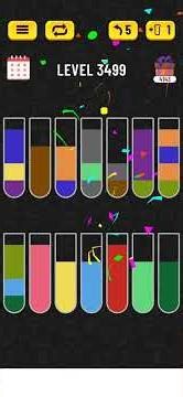 Water sort puzzle - Level 3499 #puzzle #games #level #level3499 #gaming #watersortpuzzle #gameplay