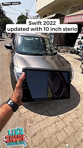 10 inch Apple car play Stereo + Moving camera installed in Swift 2022 #swift #viral #short