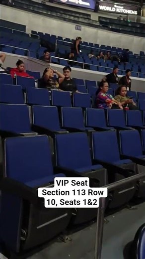 Araneta Coliseum VIP Seat Plan Section 113, Row 10, Seats 1&2