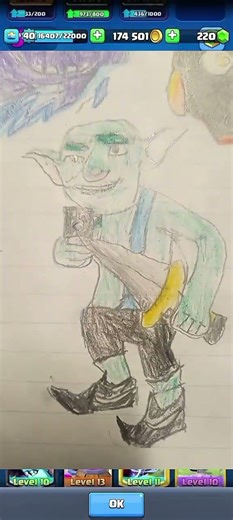 Día 4 dibujando cada carta de clash Royale (duendes ) #clashroyale