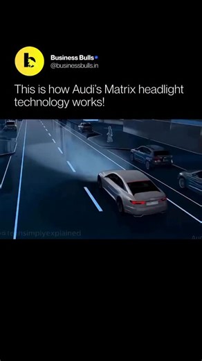 Business Bulls | AI on Instagram: "Audi’s Digital Matrix LED headlights are next-level. Each unit packs around 1.3 million tiny mirrors that move thousands of times per second, enabling the lights to actively cast precise visuals onto the road ahead. This effectively turns the headlight into a high-definition projector, unlocking features like intelligent high-beam control, animated light sequences, and even on-road guidance visuals in select models. It’s among the most sophisticated lighting te