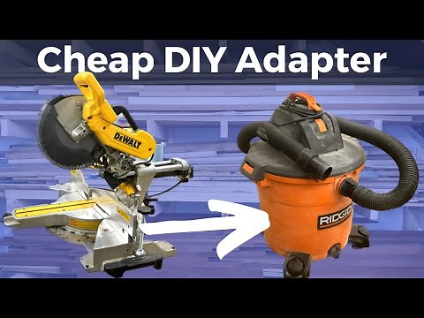 Cheap DeWalt Miter Saw Vacuum Adapter | Easy DIY Dust Collection!