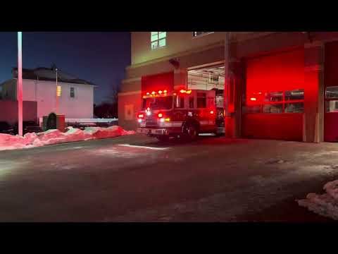 Squad 16 responding to Fire alarm