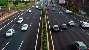 Traffic, Cars, Highway. Free Stock Video
