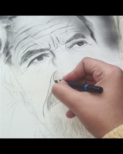 old man drawing part-1 #realisticart #oldmanportrait #pencildrawing #shorts #explore