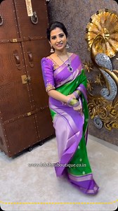 61K views · 290 reactions | ✨CODE : RPGL46 Price - Rs.1649 ✨Jewel code : PT29 ✨To Place an Order through Our Website “ www.lakshmiboutique.co.in “ ✨Retta Patta Border ✨Stunning colour shade Parrot green with lavender ✨Brocade Blouse @lakshmiboutique2021 | Lakshmi Boutique | Facebook