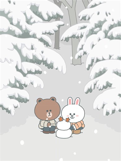 この冬も君と一緒⛄ Another winter with you ⛄ 이번 겨울도 너와 함께⛄ 这个冬天也和你一起 ⛄ #LINEFRIENDS #LOVE #BROWN #CONY