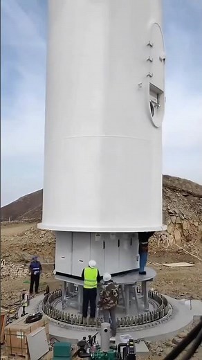 Wind Turbine Installation Process. #workers #work