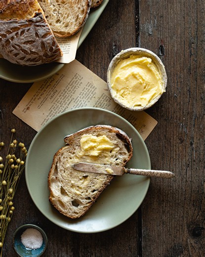 Homemade cultured butter. Get the recipe in the comments ❤️ | Make It Dough