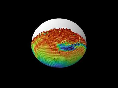 Longer version of continuous Rayleigh-Taylor instability on the sphere