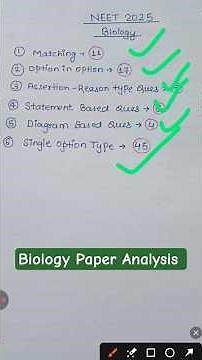 Biology Paper Analysis#NEET2025#biology#medical#neet