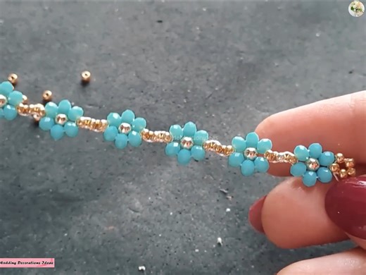 3.6K views · 101 reactions | How to Make a Beautiful Daisy Beaded Bracelet Tutorial  Materials   11/0 Seed beads  3mm Rondelle beads  3mm Golder beads  Beading thread  Beading needle  2 jump rings and clasp of your choice | Wedding Decoration Ideas | Facebook