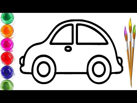 Fun & Easy Car Drawing, Painting, Coloring for Kids & Toddlers | Kids Art | How To Draw Car ?