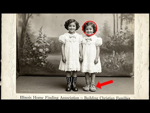 This 1919 Studio Portrait of Two “Twins” Looks Cute Until You Notice The Shoes