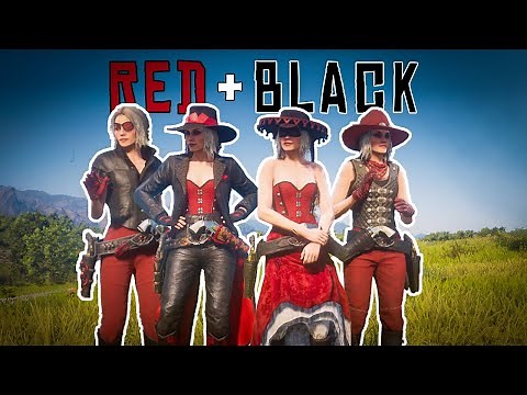 Red and Black Female Outfits Ideas | Red Dead Online