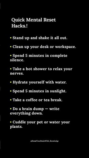 Quick Mind Reset Tricks That Work Like Magic