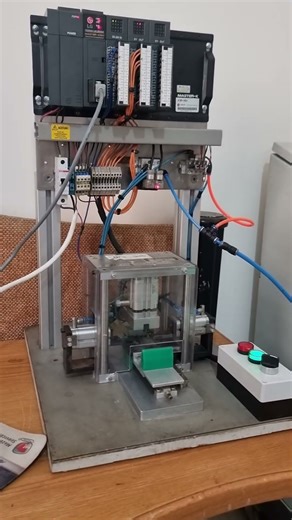 Electro-Pneumatic Press | PLC-Controlled Machine in Action