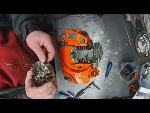 Husqvarna 235 X-TORQ Oil seal replacement PART 2 #chainsawman #repair # Riebokšlių pakeitimas #