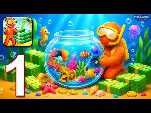 Aquarium Land - Fishbowl World - Gameplay Walkthrough Part 1 - First Aquarium (iOS, Android)