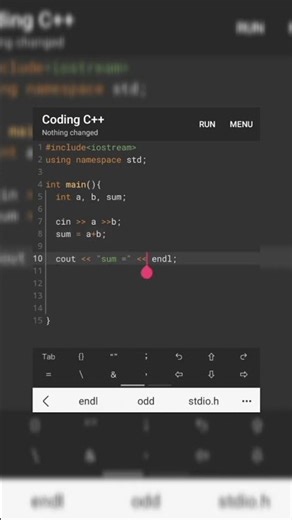 C++ Program: Print the Sum of Two Numbers || #coding #cpp #cppprogram #beginners #programming #cpp