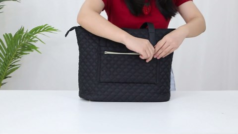 LOVEVOOK Laptop Bag for Women 17 inch,Diamond Quilted Work Tote Bags Womens Laptop Tote Bag Computer Shoulder Bags,Stylish Travel Tote Bags Laptop Purse Case Briefcase Handbag with Clutch Purse,Black