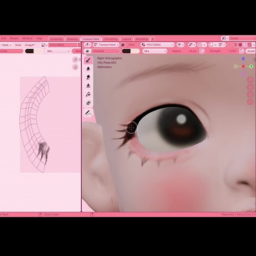Painting Doll Lashes: A 3D Modeling Tutorial