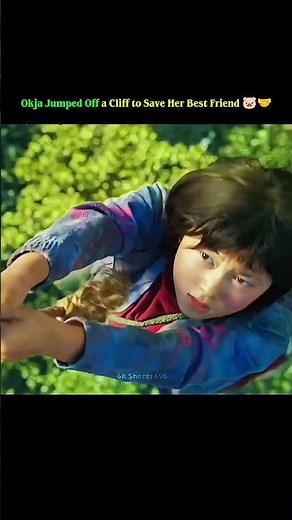 Okja Jumped Off a Cliff to Save Her Best Friend 😢🐖🐷🤝💹❤️‍🩹 #movie #edit #trending | Okja #shorts