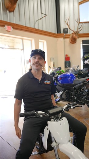 Small bike. Big smiles. ⚡😎 The electric Kayo EKMB is the perfect way to get your new rider into the sport. BRAAP Friday deals are ON at Family Powersports San Angelo! | Family Powersports San Angelo